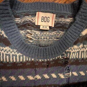BDG distressed fair isle